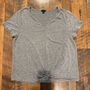 Ann Taylor Heather Gray Short Sleeve Top